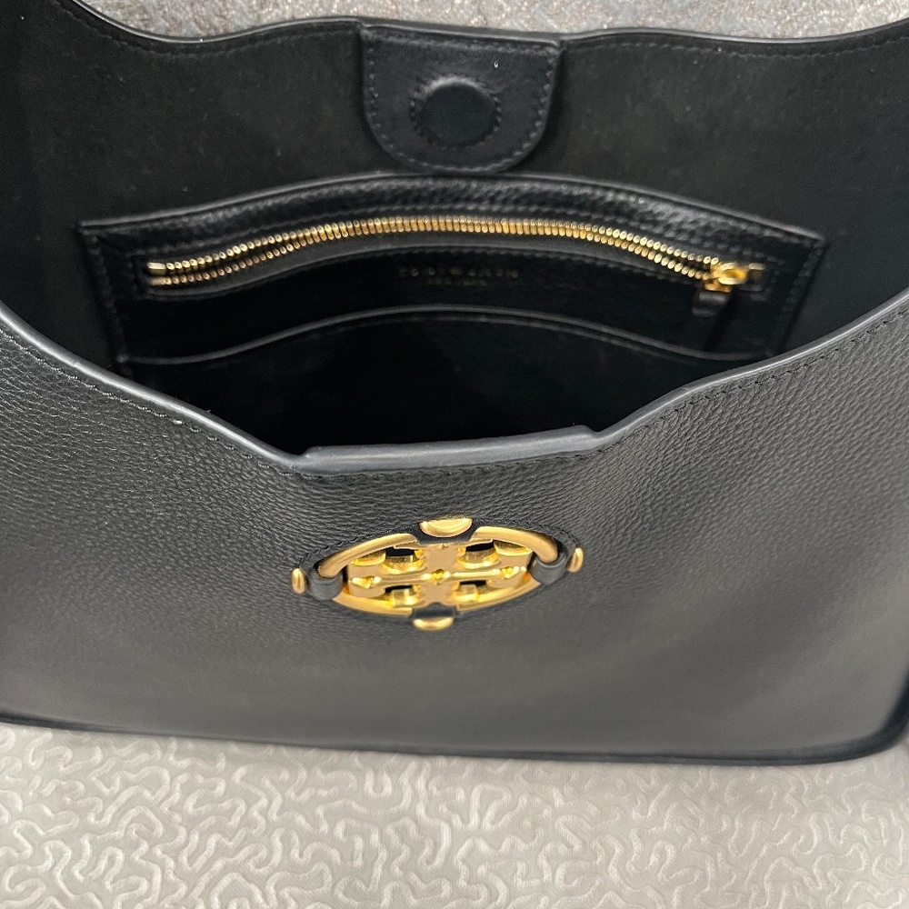 Tory Burch Miller Hobo Shoulder BagBlack Gem